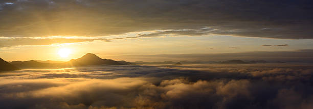istock Fog on the mountain at sunset at phu thok, Thailand 498807858