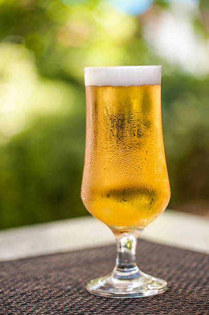 szkło piwa - serving drink beer garden beer glass zdjęcia i obrazy z banku zdjęć