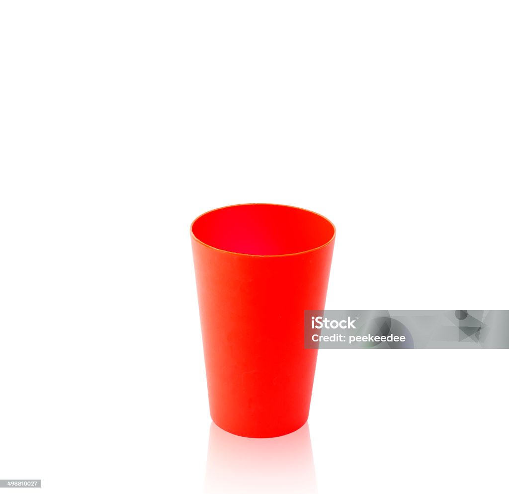 colorful plastic mug  isolated on white background Bottle Stock Photo