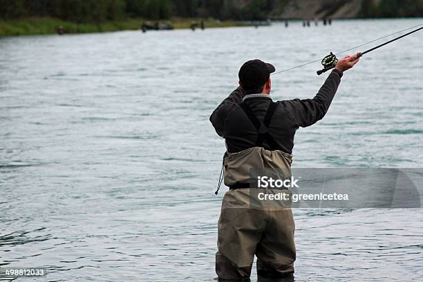 Fly Fishing Alaska Stock Photo - Download Image Now - Adult, Alaska - US State, Casting