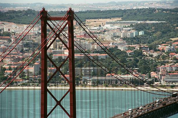 April 25 Bridge in Lisbon, Portugal stock photo