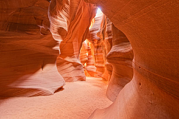 istock Antelope Canyon view with light rays on sand floor 498813605