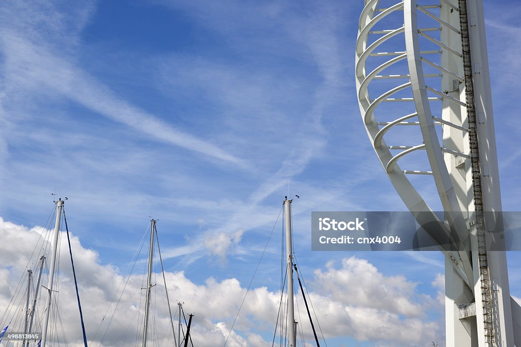 Spinnaker Tower The Spinnaker tower and masts, Portsmouth, Hampshire, England 21st Century Stock Photo