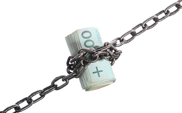 istock Polish currency with chain for security and investment 498814917