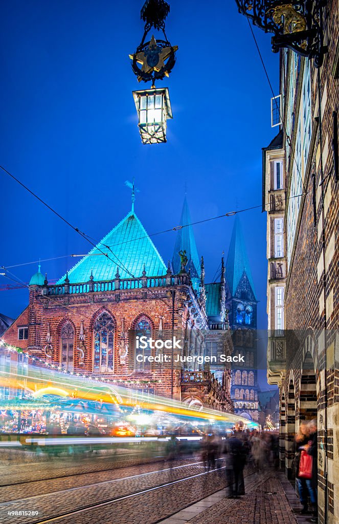 Estação do centro da cidade de Bremen durante Natal - Royalty-free Bremen Foto de stock