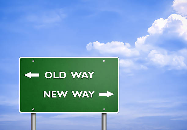 istock OLD WAY - NEW WAY - road sign concept 498816071