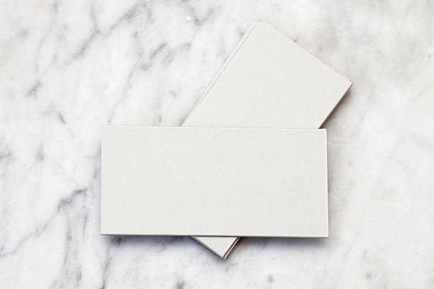 istock Business cards on marble table 498826587