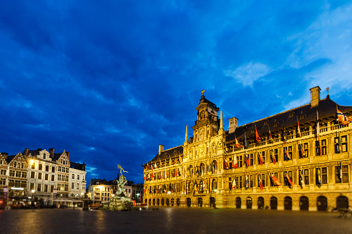 The Antwerp City Hall is a majestic Renaissance building erected between 1561 and 1565. It stands in the Grote Markt, the most important square of the city, and is inscribed on UNESCO's World Heritage List. Antwerp is the most populous city in Flanders.