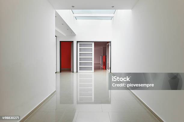 Interior Modern House Corridor View Stock Photo - Download Image Now - Architecture, Arts Culture and Entertainment, Backgrounds