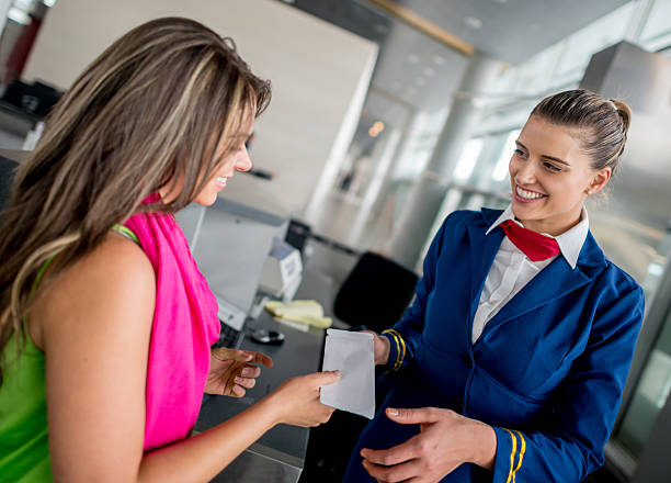 istock Woman boarding the plane 498831027