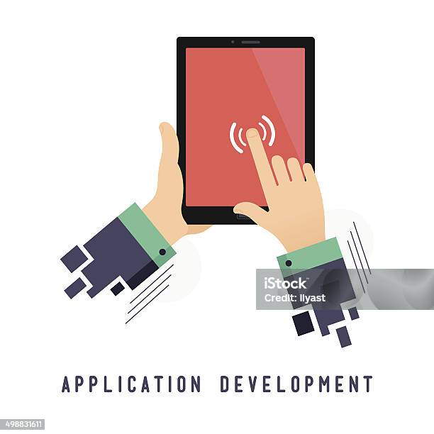 Application Development Stock Illustration - Download Image Now - Adult, Blank, Bright