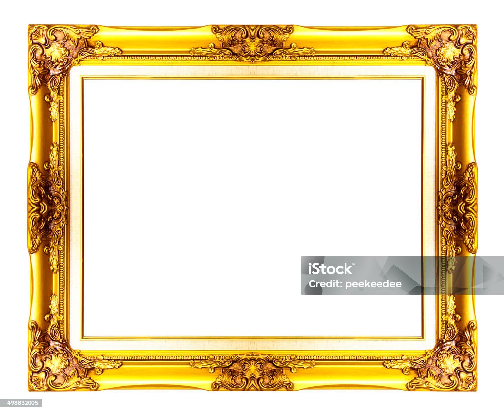 Khung Hình Cổ Điển Vàng Cô Lập Trên Backgrou Trắng Hình ảnh Sẵn có ...