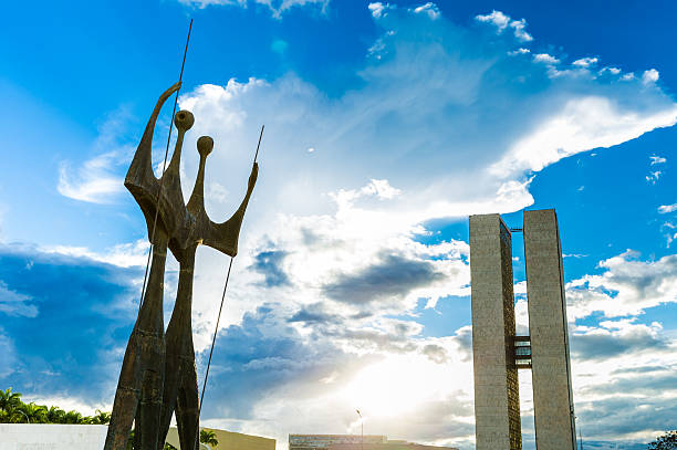 congresso nacional do brasil em brasília, brasil - national congress building imagens e fotografias de stock