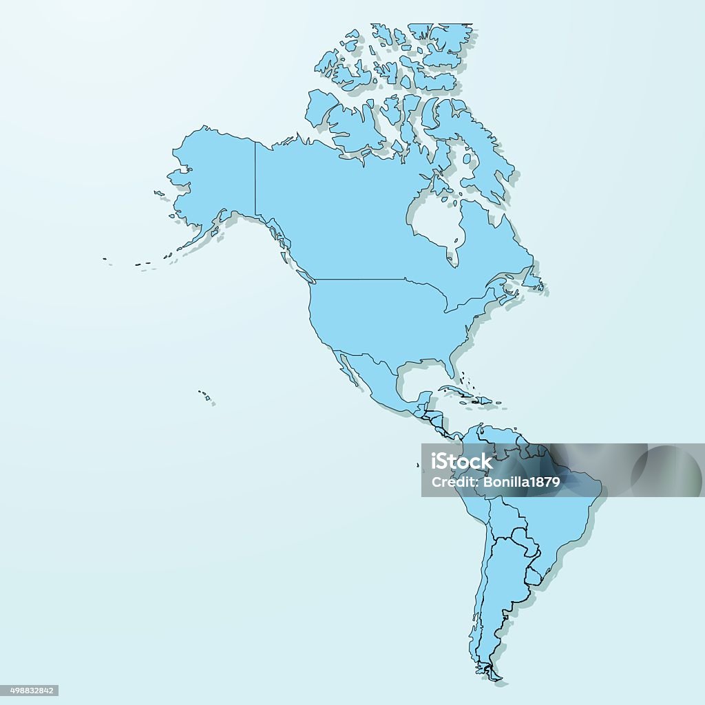 America azul mapa em plano de fundo do vetor em decomposição - Vetor de Mapa royalty-free