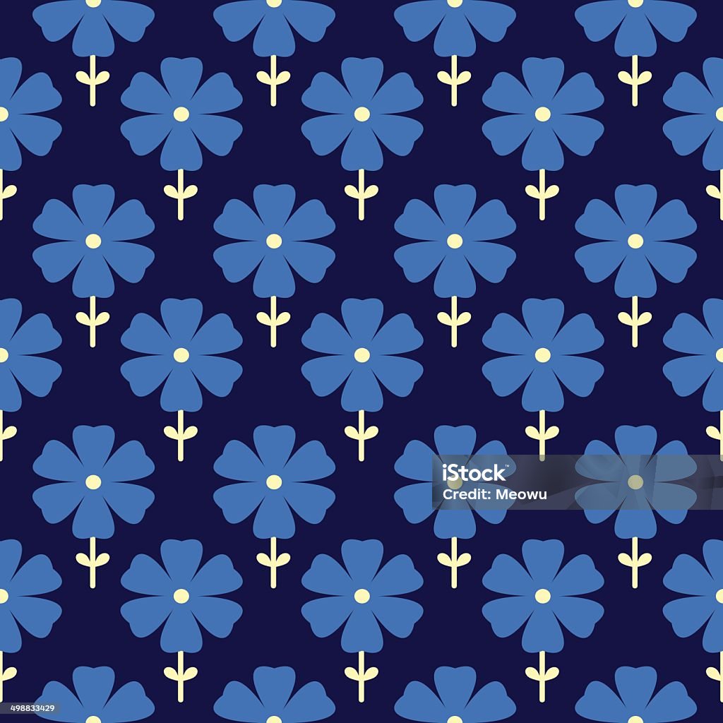 Floral Nahtlose Muster.  Blumen Hintergrund - Lizenzfrei Baumwolle Vektorgrafik