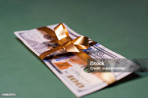 Cash Money Present Of Us Currency Stock Photo - Download Image Now - Bonus Pay, Currency, Financial Bill