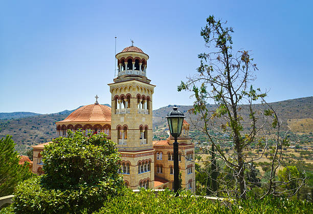 istock Church Agios Nectarios on island Aegina, Greece 498836484