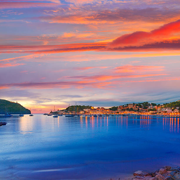 istock Port de Soller sunset in Majorca at Balearic island 498842490