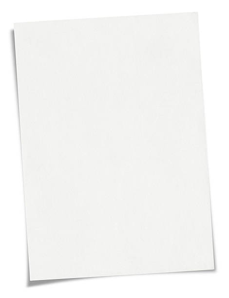 istock Blank paper isolated on white 498843212
