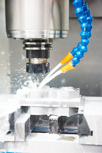 istock drilling hole or boring detail with lubricant liquid coolant 498844060