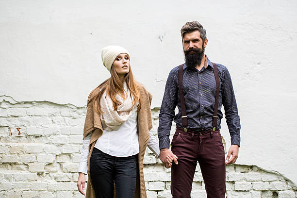 istock Young couple near wall 498844484