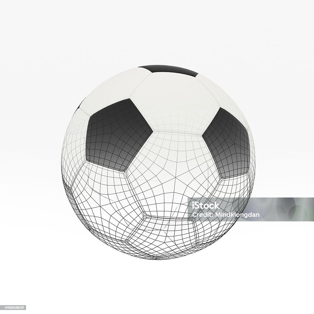 Bola de futebol isolado no branco - Royalty-free Ao Ar Livre Foto de stock