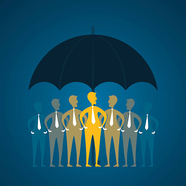 koncepcja ubezpieczenie - insurance rain insurance agent umbrella stock illustrations