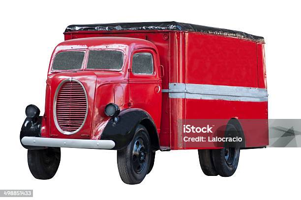 Rojo Van Foto de stock y más banco de imágenes de Antiguo - Antiguo, Camioneta, Camión de las mudanzas
