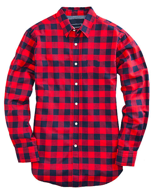 chemise écossaise rouge - lumberjack shirt photos et images de collection