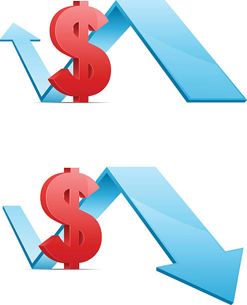 Financial Icons set Financial Icons set . vector illustration us dollar collapse stock illustrations