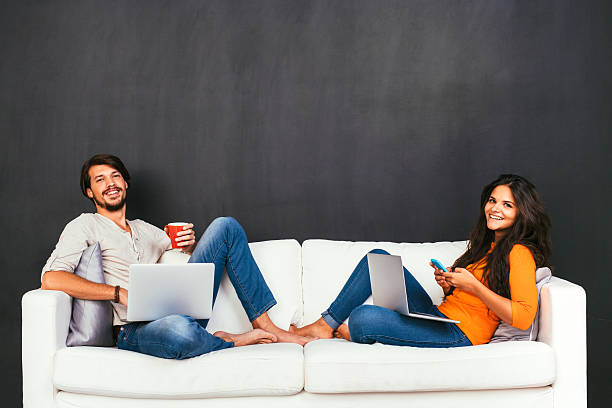 istock Man and Woman in Social Network Concept 498855508