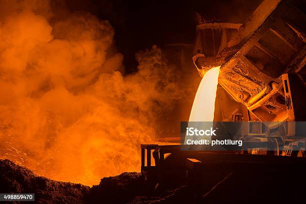 Steel Plant Stock Photo - Download Image Now - Steel Mill, Steel, Foundry