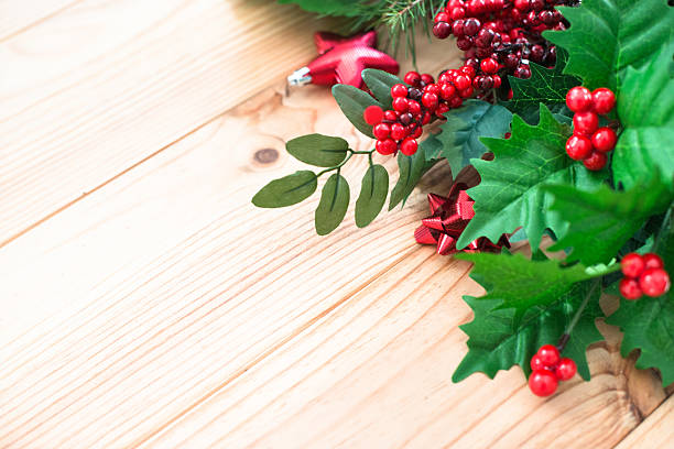 istock christmas background on plank wood 498859960