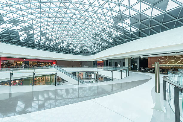 istock empty hallway and abstract ceiling in shopping mall 498863186