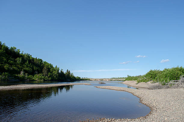 Pentecost River The Pentecost River, about 40 km from Port-Cartier on the north shore cote nord photos stock pictures, royalty-free photos & images