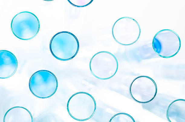 istock Test tubes closeup ,top view ,Science abstract  background 498879249