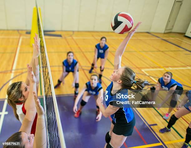 Varsity Volleyball Stock Photo - Download Image Now - Volleyball - Sport, Volleyball - Ball, Child