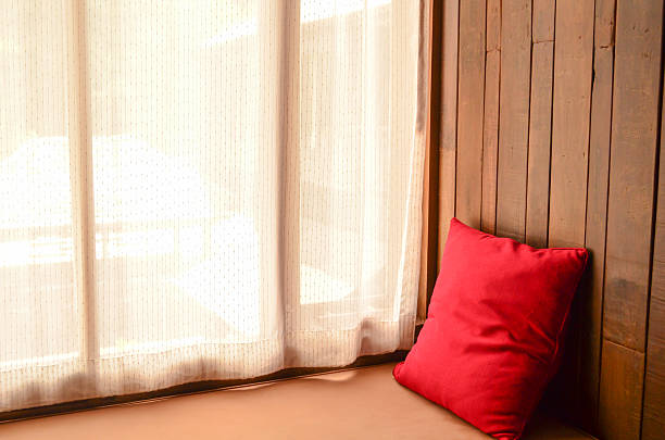 istock Red pillow in living room 498880217