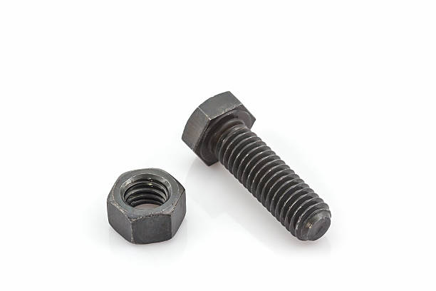 istock Closeup metal screw, bolt and nuts. 498880678