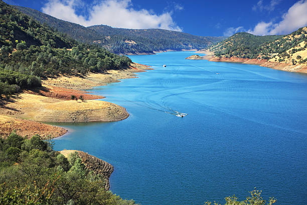 istock Bright dark blue water  of river Mersed 498881045