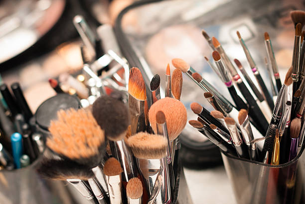istock Set of professional make-up brushes 498882147