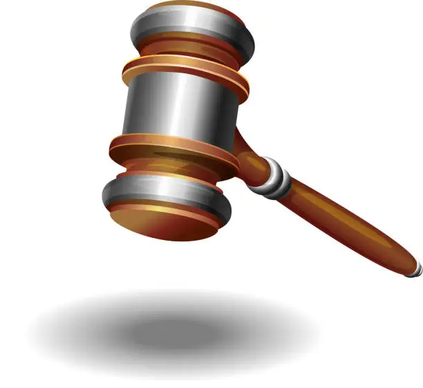 Vector illustration of Gavel Icon