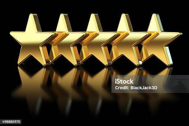 Five Gold Stars Stock Photo - Download Image Now - Star Shape, Celebrities, Star - Space