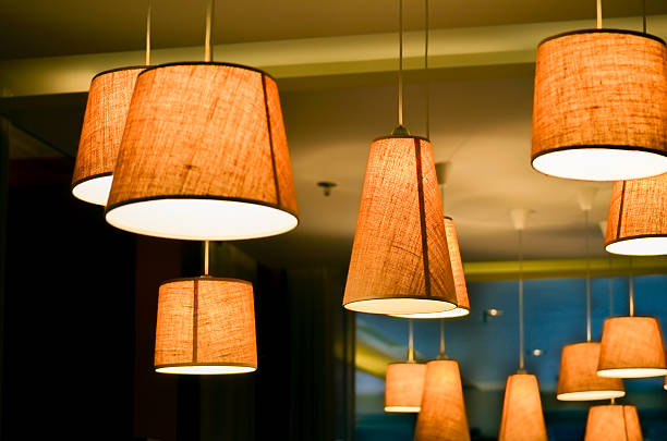 istock Lamps in a cafe shop 498887264