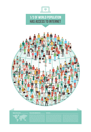 World Using Internet Global Internet Usage Stock Illustration - Download Image Now ...