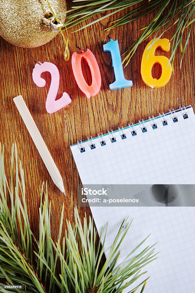 Bright background about Happy New Year holiday 2016 2015 Stock Photo