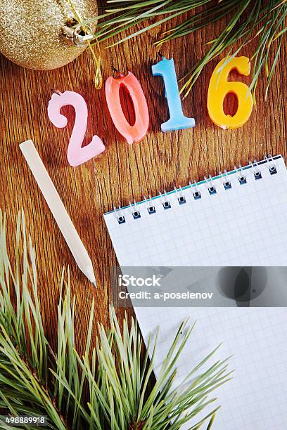 Bright Background About Happy New Year Holiday 2016 Stock Photo - Download Image Now