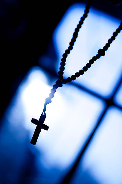 istock Rosary, Cross, Sun, Window, Background, Space To Text 498890244