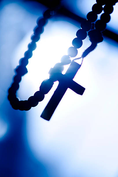 istock Rosary, Cross, Sun, Window, Background, Space To Text 498890256