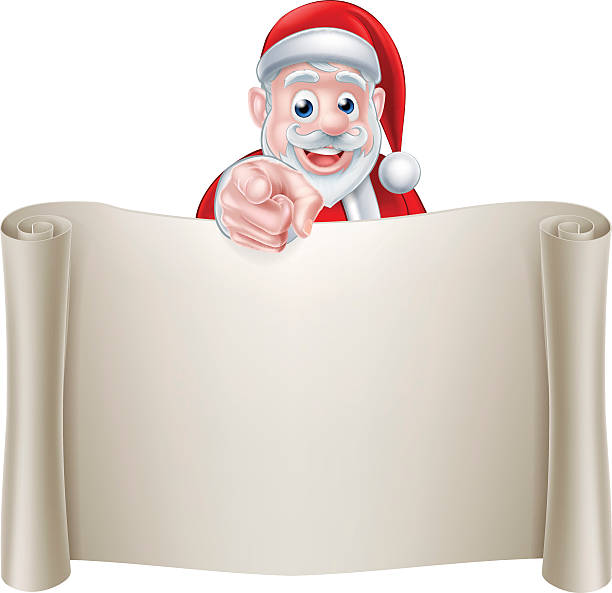 ilustraciones, imágenes clip art, dibujos animados e iconos de stock de santa necesidades - santa claus christmas pointing frame